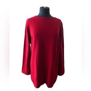 Randolph Duke Red Angora Merino Cashmere Blend Sweater Size M‎ Soft Luxury